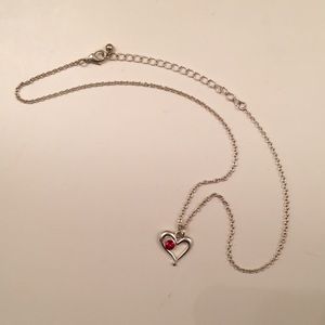Ruby heart necklace